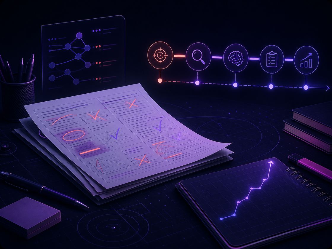 Copie de DS annotée avec une grille d'analyse des erreurs et un plan de reprise en prépa scientifique